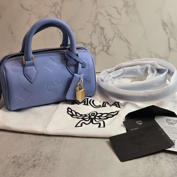 MCM Ella Mini Boston Bag NWOT - Picture 6 of 15